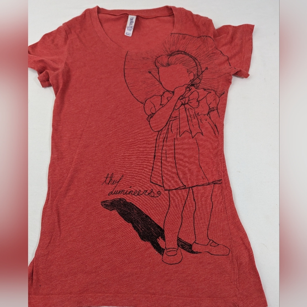 The Lumineers Vintage Concert Merch Tshirt Girl Holding Umbrella Size Medium